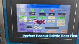 Δοκιμαστικό βίντεο για το Papa Small P320 Peanut Brittle Bar Forming And Cutting Machine